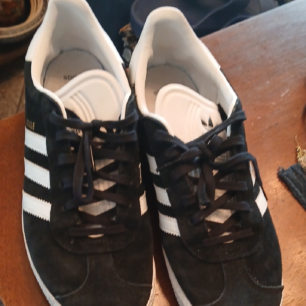 Adidas Men's Black Suede Sneakers